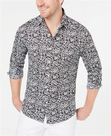 michael kors men's stretch shirt|Michael Kors men shirts sale.